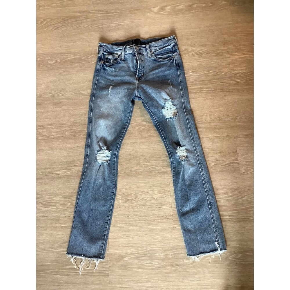 Gap Distressed Ripped High Rise Slim Straight Leg Jeans Women's Size 8/29